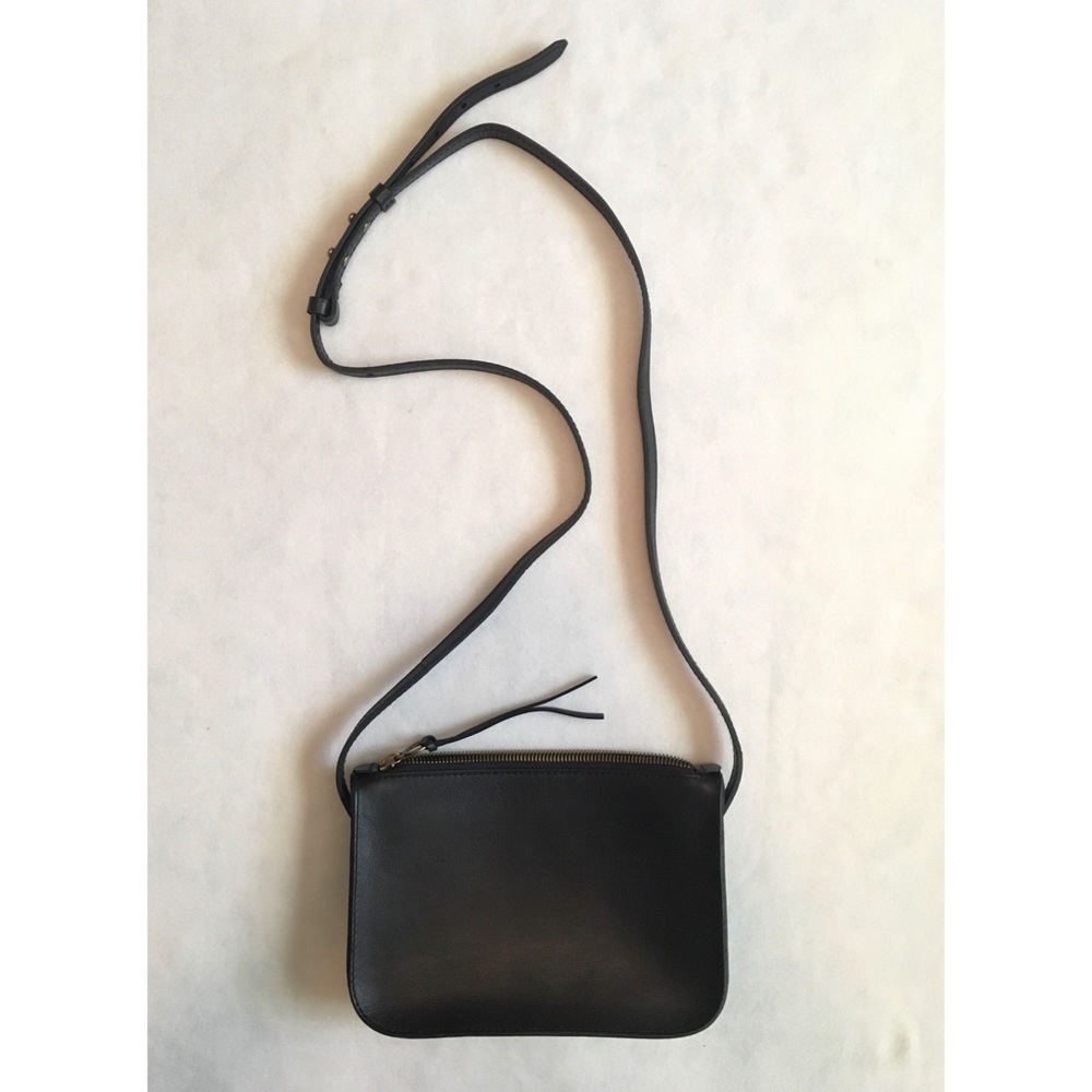 Madewell Small Black Cowhide Leather Crossbody Minimalist Style